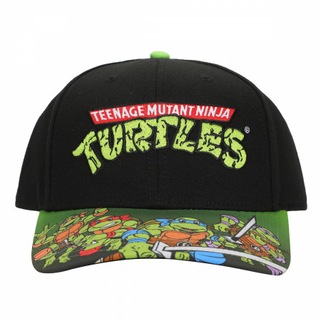 Teenage Mutant Ninja Turtles Group Pose Pre-Curved Bill Snapback